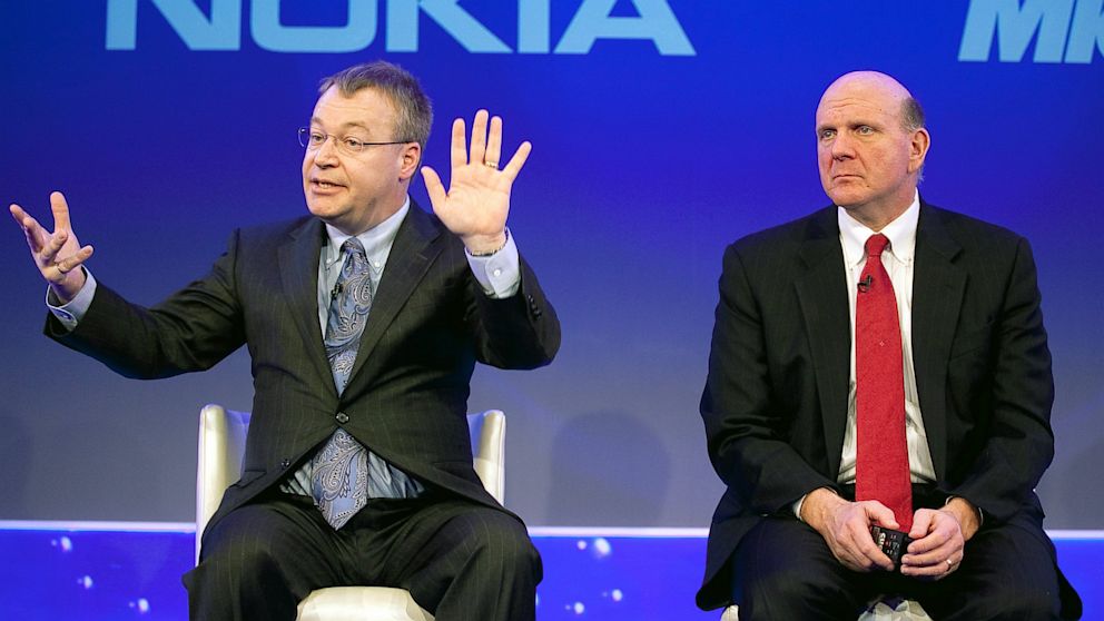 PHOTO: Stephen Elop and Steve Ballmer