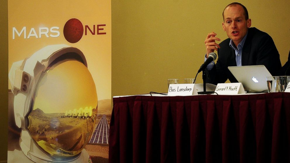 PHOTO: Mars One CEO Bas Lansdorp holds a press conference to announce the launch of astronaut selection for a Mars space mission project, in New York, April 22, 2013.