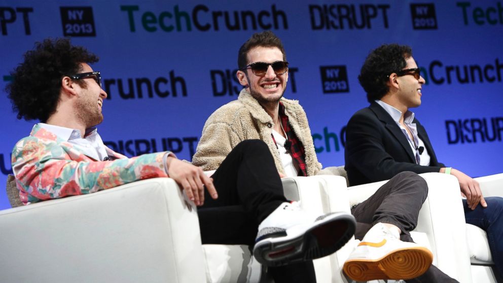 PHOTO: From left: Tom Lehman, Ilan Zechory and Mahbod Moghadam of Rap Genius speak onstage at TechCrunch Disrupt NY 2013 on May 1, 2013 in New York.