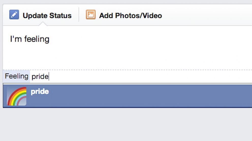 PHOTO: Facebook has added a pride emoticon to celebrate gay pride month and the DOMA news.