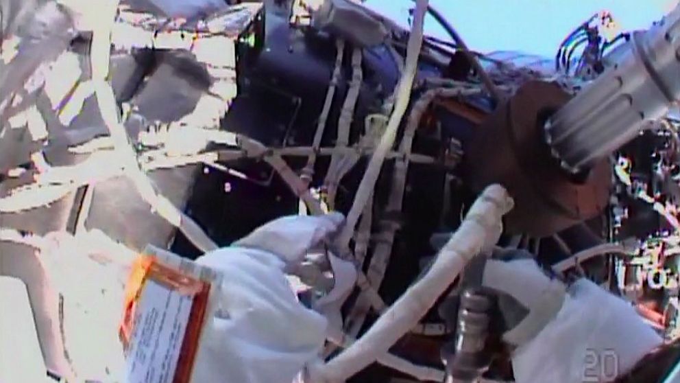 PHOTO: Astronaut Chris Cassidy International Space Station space walk.