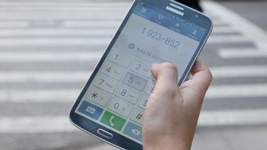 PHOTO: Samsungs Galaxy Mega is a phone but it is hard to reach the numbers. 