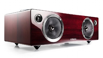 PHOTO: Samsung's DA-E740 speakers have a sleek mahogany finish.