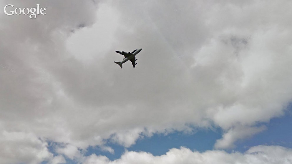 PHOTO: Google Maps and the Space Shuttle Enterprise.