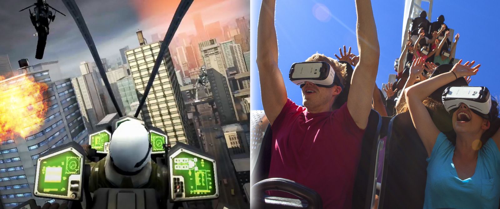 Virtual Reality Goggles Used to Intensify Roller Coaster Experiences