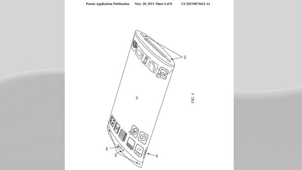 PHOTO: Apple filed a patent for a curved iPhone display back in March of this year.
