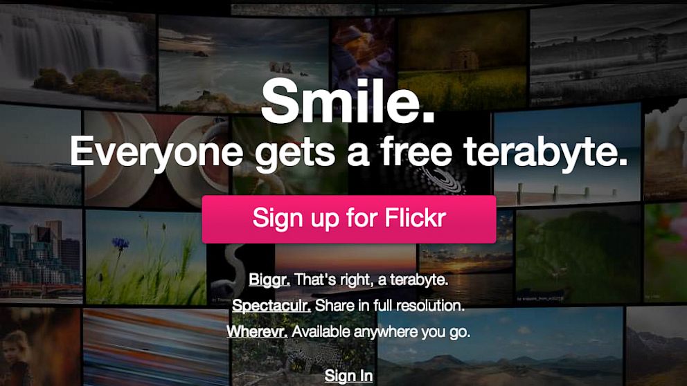 PHOTO: Yahoos new Flickr service was announced on May 20, 2013.