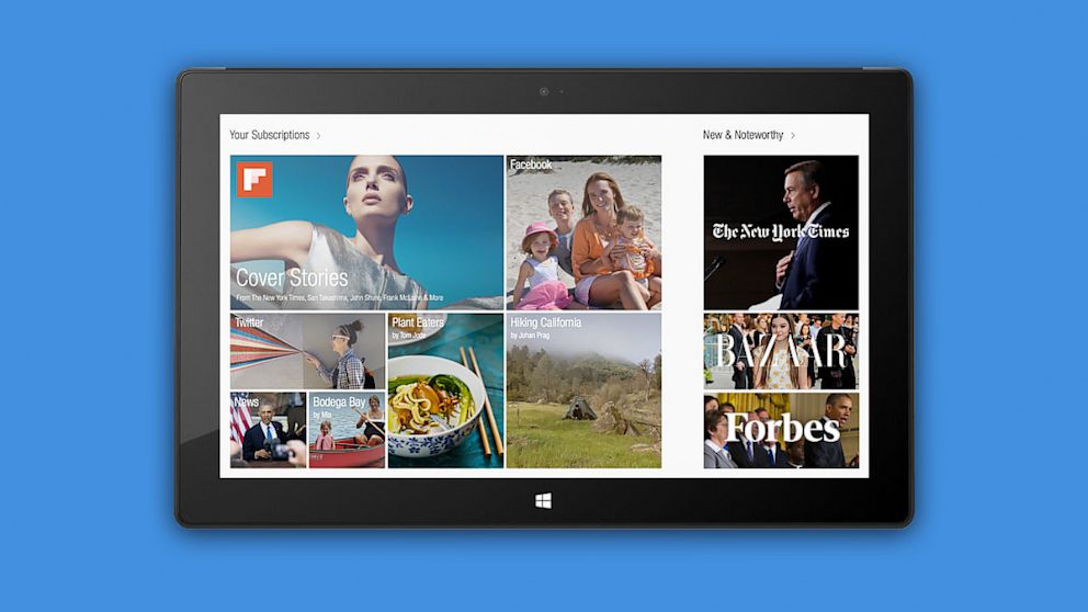 PHOTO: Flipboards app for WIndows 8.