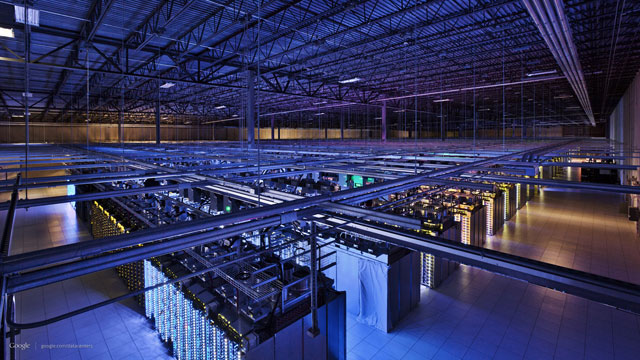 PHOTO: A look behind the scenes at the physical heart of the Internet, one of the giant data centers for Google in Council Bluffs, Iowa.
