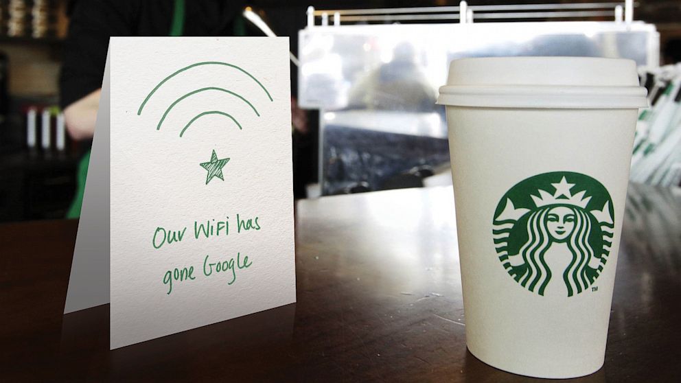 PHOTO: Starbucks teams up with Google to bring 10 times faster network and Wi-Fi speeds to company-operated stores in the U.S.