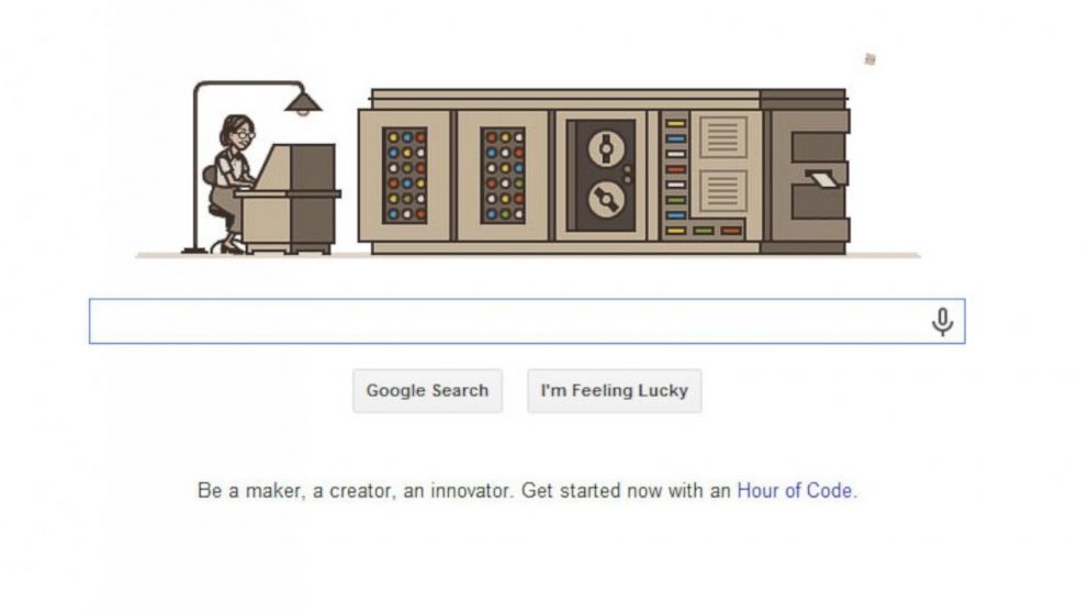 PHOTO: Grace Hopper, seen in todays Google Doodle, is often seen as the mother of the COBOL computer programming language.