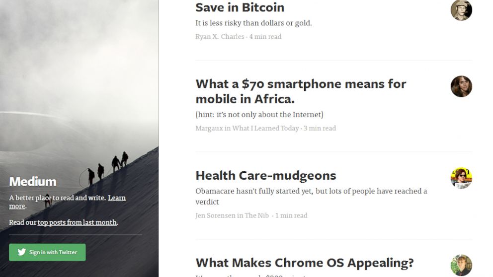 PHOTO: Medium, a new web service, wants to make long articles as shareable as viral videos.