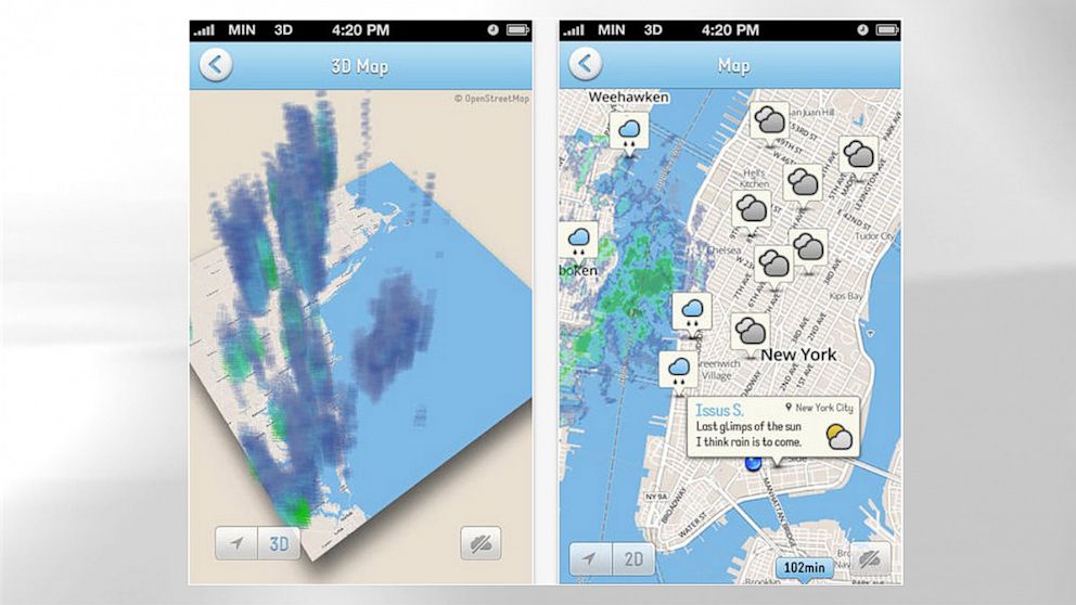 PHOTO: Minutely provides users with the most accurate weather information