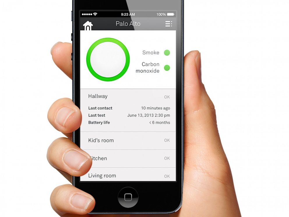 PHOTO: The Nest Protect app works with the smoke and CO detector.
