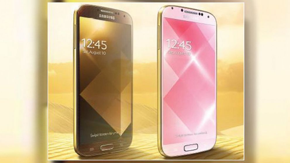 PHOTO: Samsung Gulf released photos of a gold Galaxy S4 smartphone.