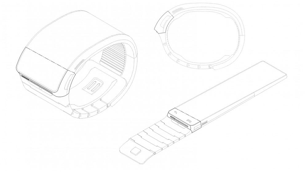 PHOTO: Samsung filed both patents and a US trademark for a smartwatch.