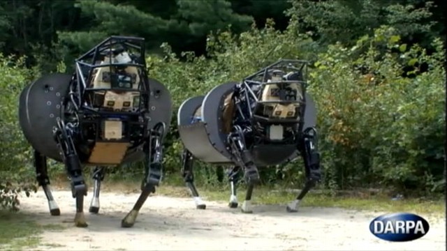 VIDEO: Field testing of robot that can carry gear and walk on rugged terrain.
