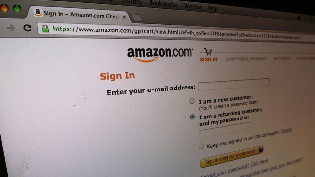 PHOTO: Amazon.com and other trusted shopping sites show a pad lock and an HTTPS web address.