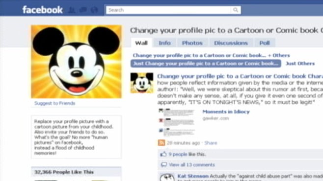 facebook profile pictures. VIDEO: Facebook users are replacing their profile images with cartoon 
