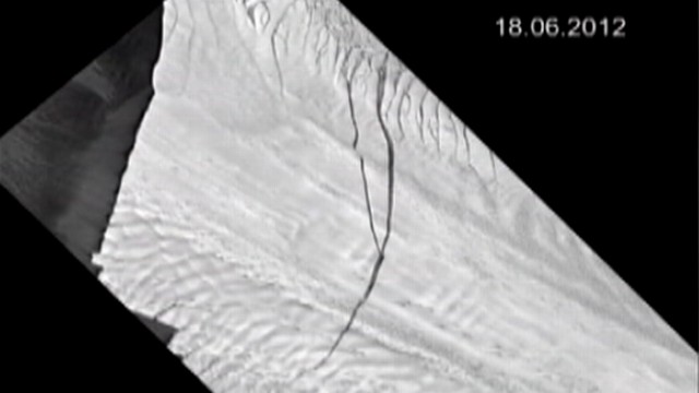 VIDEO: Satellites show Pine Island Glacier likely to split, form new iceberg.