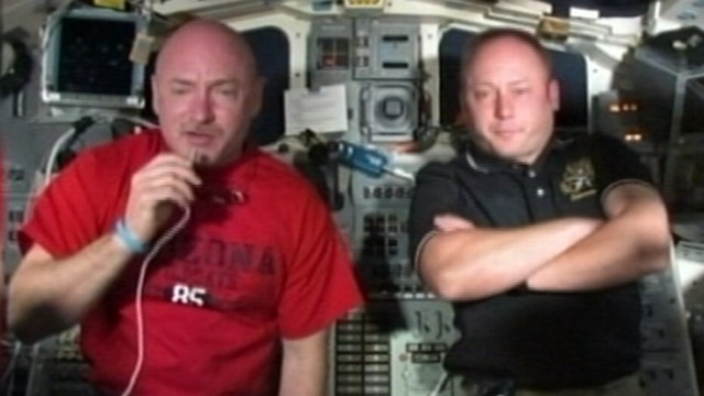 VIDEO: NASA astronaut talks with Christina Taylor Greenes classmates from space.