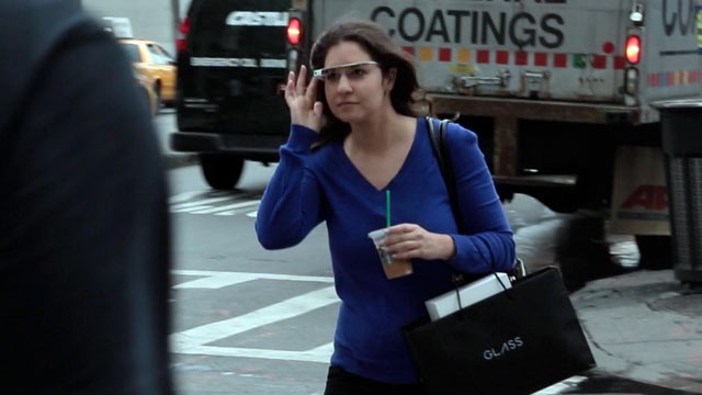 PHOTO: ABC News Joanna Stern tests Google Glass.