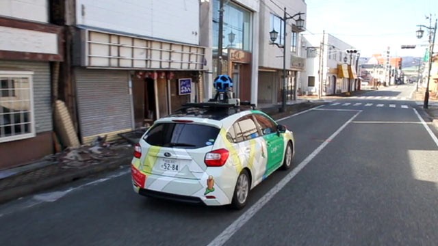 PHOTO: Google is digitally mapping neighborhoods closest to the Fukushima nuclear plant with its street view car.
