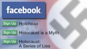Photo: Facebook Pushed to Ban Holocaust Denial Groups: Social networking site in hot water for allowing offensive groups.