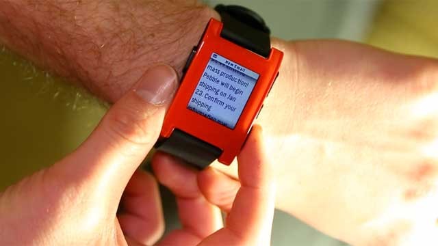 PHOTO: The Pebble smartwatch works with an iPhone or Android phone.