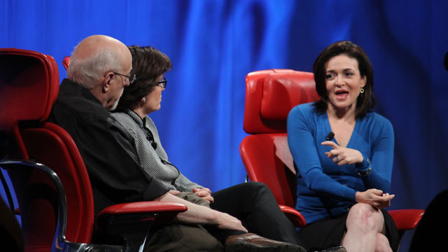 PHOTO: Facebook COO Sheryl Sandberg speaks at the 2013 All Things D conference.