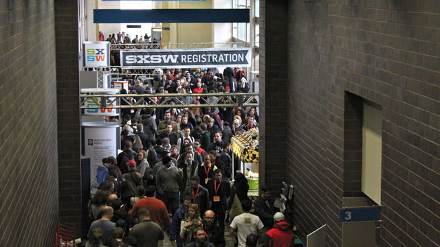 PHOTO: Over 20,000 people registered for SXSW Interactive 2012. The result? A three hour line to get badges.