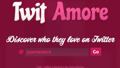 PHOTO: TwitAmore is a website that allows you to see who you love on Twitter.
<p>
Story URL