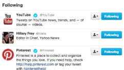 PHOTO: A list of Twitter followers.