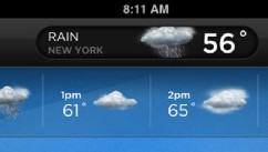 PHOTO: ABC News' new iPad app shows your local weather.