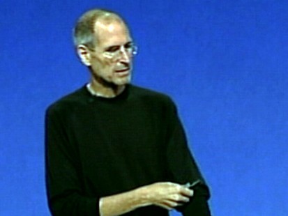 VIDEO: Steve Jobs unveils new Apple TV model that marries TV and Web video.