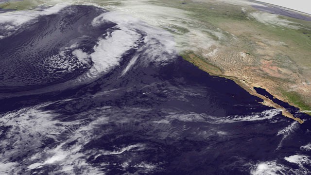 PHOTO: Storming bearing down on Alaska in this infrared imagery Nov. 9, 2011 at 5 a.m. EST.