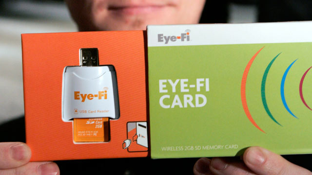 PHOTO: An Eye-Fi Wireless SD Card at the Consumer Electronics Show (CES) in Las Vegas.