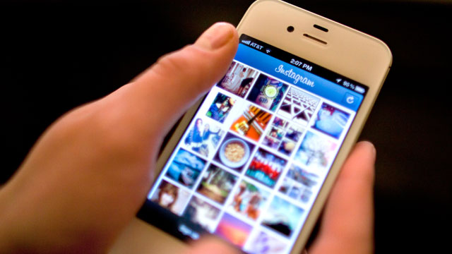 PHOTO: Instagram is demonstrated on an iPhone.