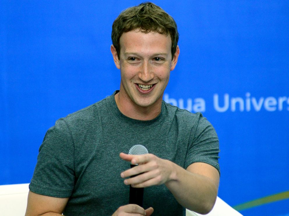 PHOTO: Mark Zuckerberg speaks during a dialogue with students on Oct. 22, 2014 as a newly-appointed member to the advisory board for Tsinghua University School of Economics and Management in Beijing, China.