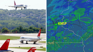PHOTO New transcripts from the Northwest Airlines flight that overflew Minneapolis show air traffic controllers asking the crew about what happened, and whether they had enough fuel.