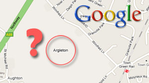 Photo: Google Maps Mystery: Phantom Town Only Exists Online: Blogosphere, British Tabloids Buzz About Argleton, a Fake Lancashire, U.K. Town