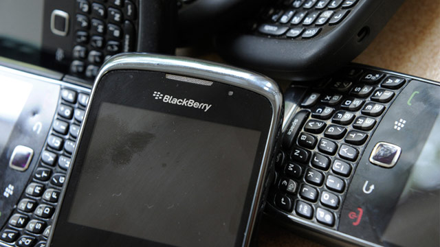 PHOTO: Blackberry smartphones