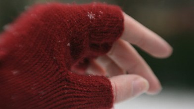 PHOTO: Working on a laptop that gets warm that might help some, but you might want to invest in a pair of fingerless gloves to help keep warm.