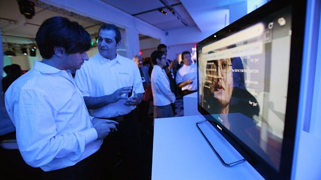 PHOTO: The new Sony Internet TV is seen after it was unveiled in New York City.