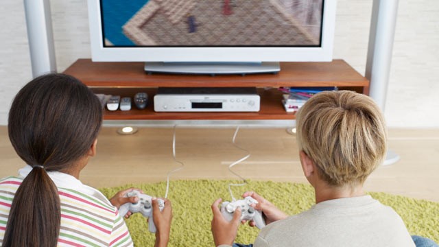 PHOTO: Two young kids seen playing video games in this file photo.