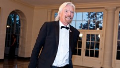 PHOTO: Sir Richard Branson arrives for a State Dinner in honor of British Prime Minister David Cameron at the White House.