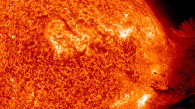 PHOTO: A solar flare erupts off the sun, in tihs June 7, 2011 file photo.