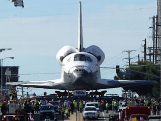 Space Shuttle Endeavour Inches Toward Final Home