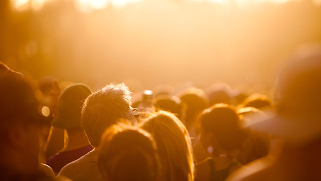 PHOTO: A crowd at a music festival.