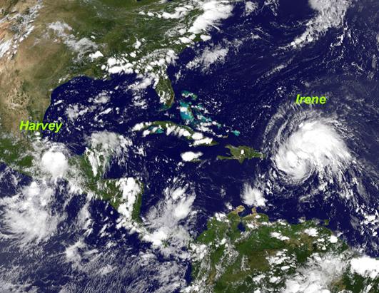 Hurricane Irene Heading Toward the US